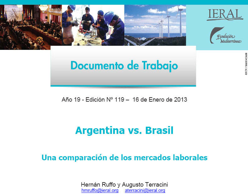 Estudio IERAL: Argentina vs. Brasil  Una comparacin de los mercados laborales