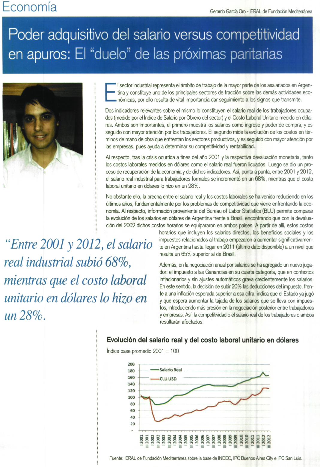 Poder adquisitivo del salario versus competitividad en apuros: El duelo de las prximas paritarias