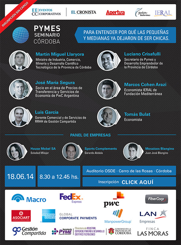 IERALPYME te invita sin cargo al 3er. Seminario PYMES Crdoba el 18 de junio