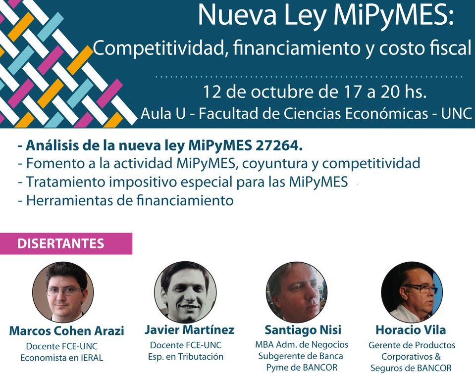 Jornada sobre la nueva Ley MiPyMES: Competitividad, financiamiento y costo fiscal