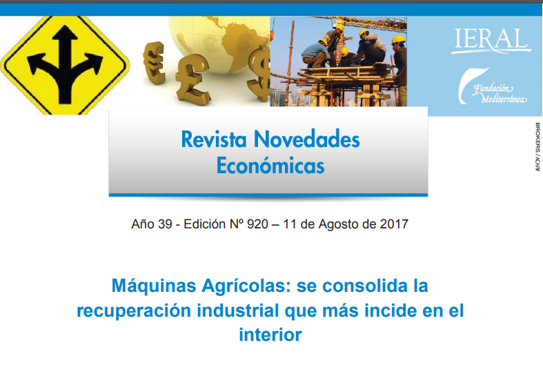 Mquinas Agrcolas: se consolida la recuperacin industrial que ms incide en el interior